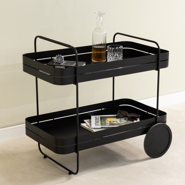 Metalowy barek na kółkach 74x42 cm Gin & Trolley – Spinder Design-image-1
