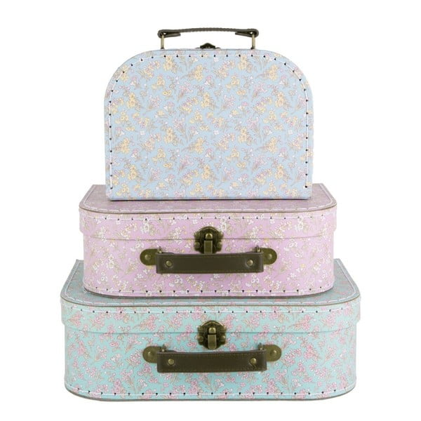Zestaw 3 pastelowych walizek Sass & Belle Grace