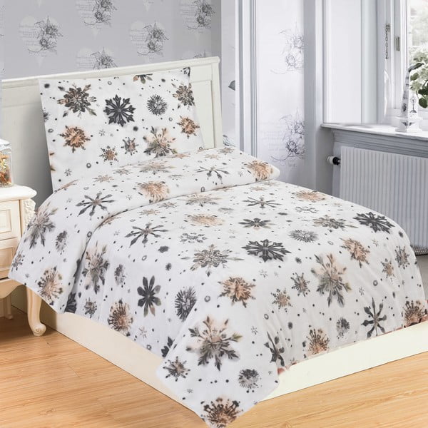 Pościel jednoosobowa z mikropluszu 140x200 cm Nord Flake – My House