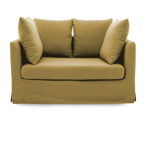 Ciemnożółta sofa 2-osobowa Vivonita Coraly