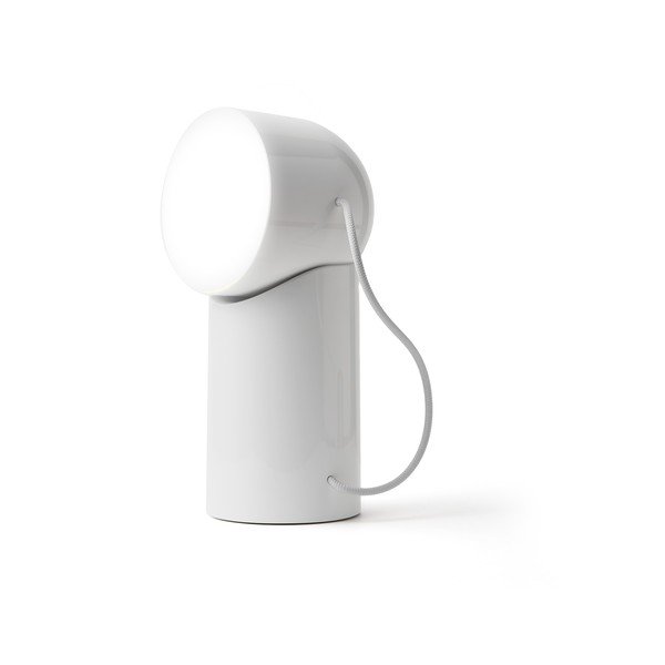 Biała lampa stołowa LED (wysokość 14 cm) Orbe – Lexon-image-4