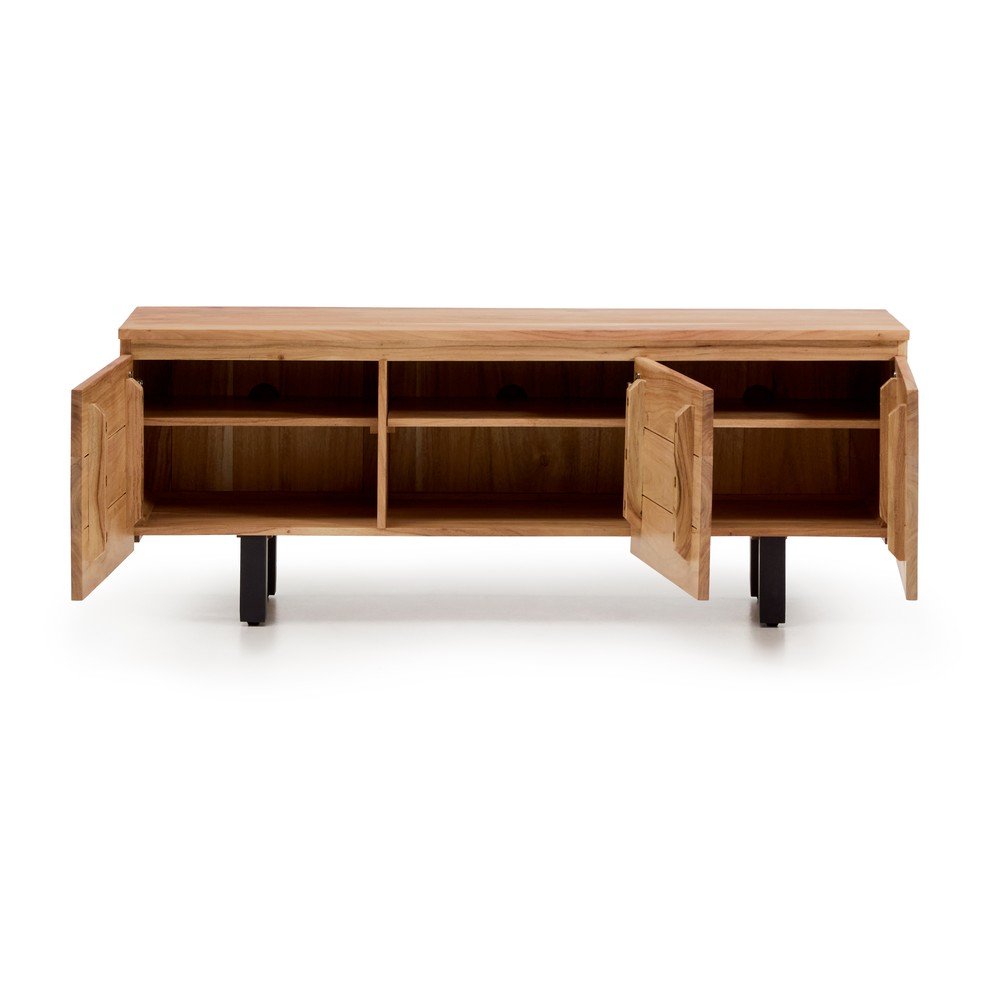 Szafka pod TV z litego drewna akacjowego w naturalnym kolorze 150x58x40 cm Uxue – Kave Home (zdjęcie 3)