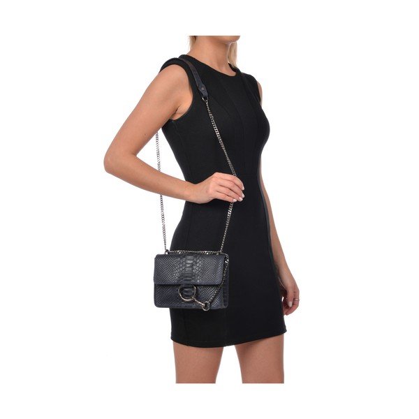 Ciemnoniebieska skórzana kopertówka Carla Ferreri Bella-image-4