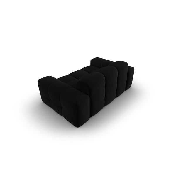 Czarna aksamitna sofa 156 cm Kendal – Micadoni Home-image-4