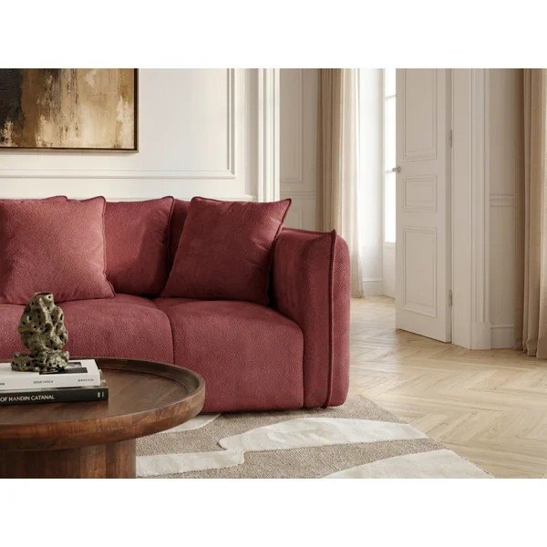 Czerwona sofa z tkaniny szenilowej Harlem – Bobochic Paris-image-3