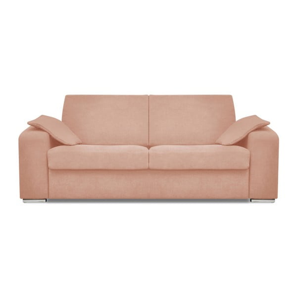 Jasnoróżowa trzyosobowa sofa rozkładana Cosmopolitan design Cancun