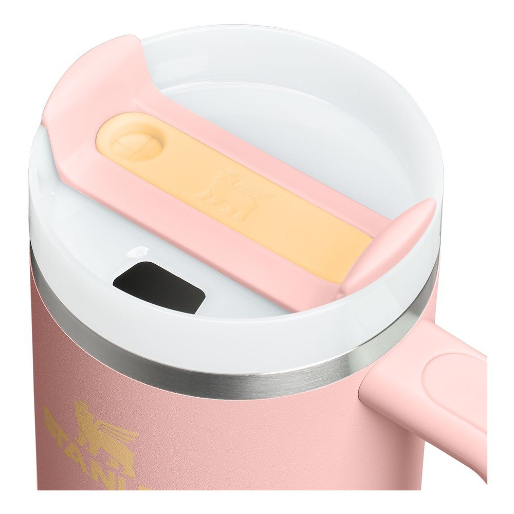 Brzoskwiniowy termos ze stali nierdzewnej ze słomką 1,18 l Quencher H2.O FlowState™ Tumbler Peach Rose – Stanley (zdjęcie 4)