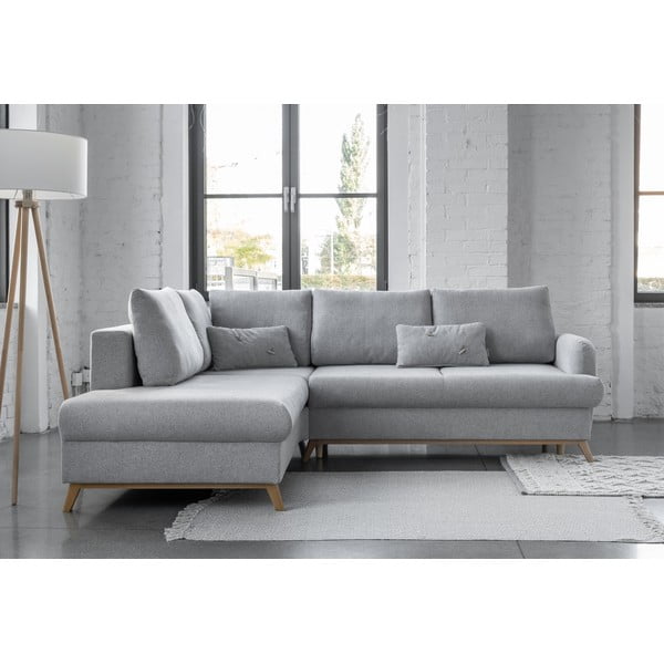 Jasnoszary rozkładany/ze schowkiem narożnik (lewostronny/w kształcie litery L) Scandic Lagom – Miuform-image-3