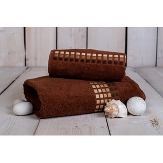 Brązowy ręcznik bawełniany 100x50 cm Darwin – My House