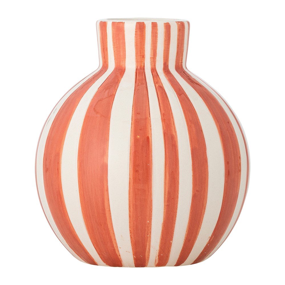 Pomarańczowy ręcznie malowany wazon z dolomitu (wysokość 11 cm) Fian – Bloomingville