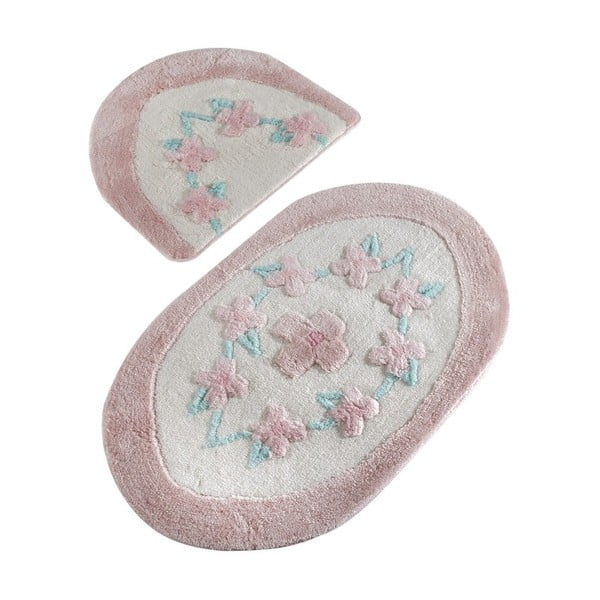 Zestaw 2 dywaników łazienkowych Confetti Bathmats Essence Pink