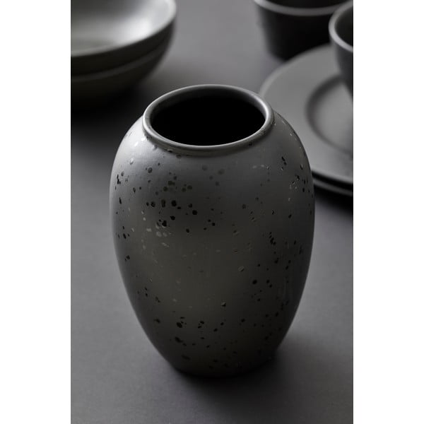 Czarny kamionkowy wazon (wysokość 20 cm) Gastro  – Bitz-image-2