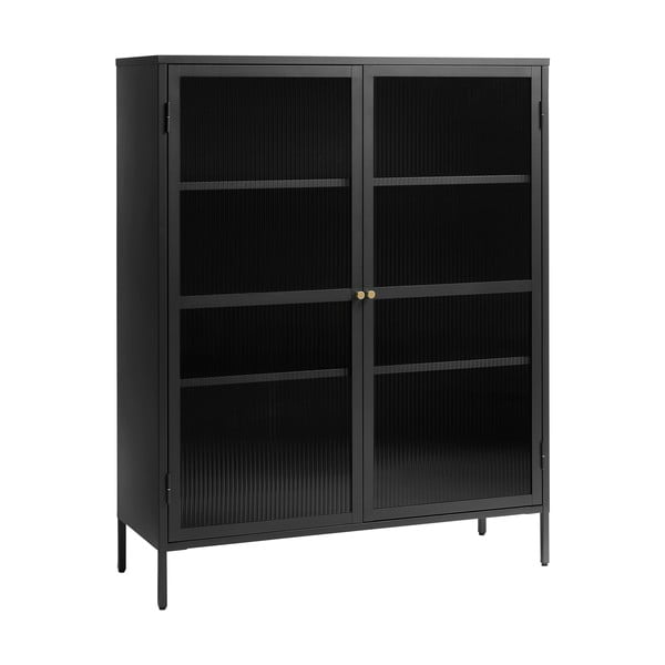 Czarna metalowa witryna 111x140 cm Bronco – Unique Furniture-image-2