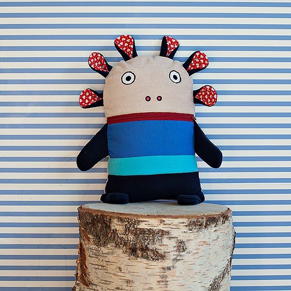 Piżamożerca, niebiesko-czerwony, mały