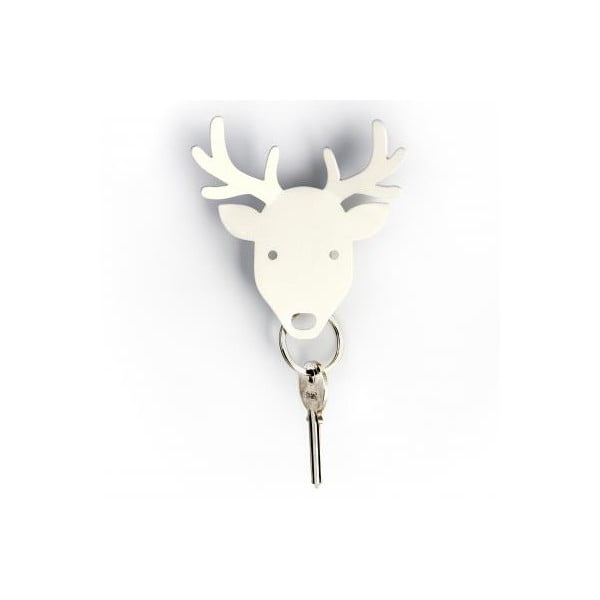Wieszak na klucze QUALY Deer Key Holder, biały
