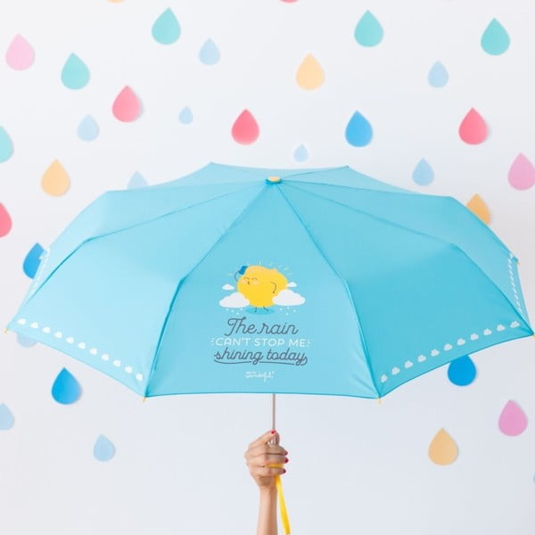 Niebieski parasol Mr. Wonderful The rain can't stop me shining