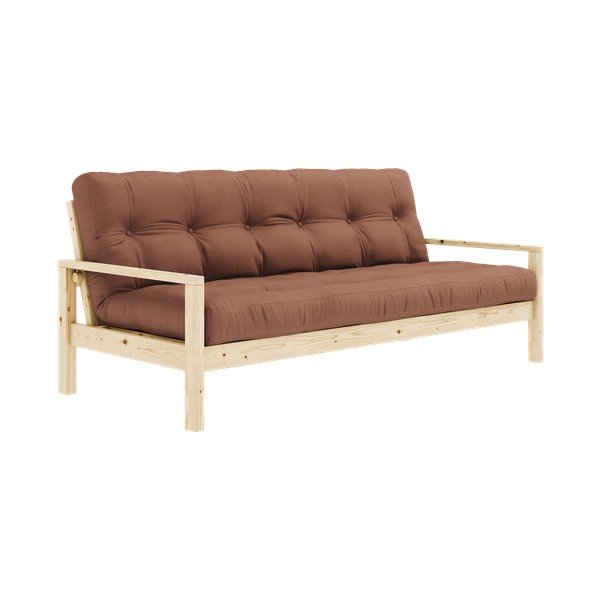 Pomarańczowobrązowa rozkładana sofa 205 cm Knob – Karup Design-image-3