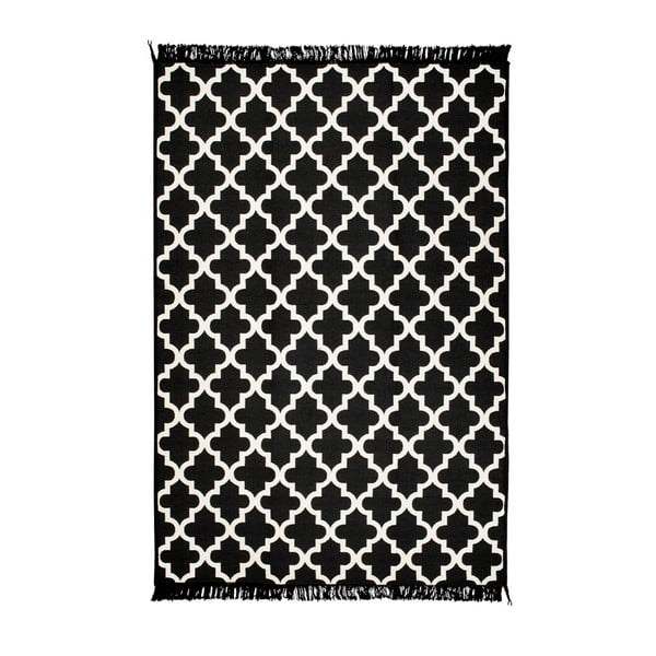 Czarny dywan Cihan Bilisim Tekstil Madalyon, 140x215 cm