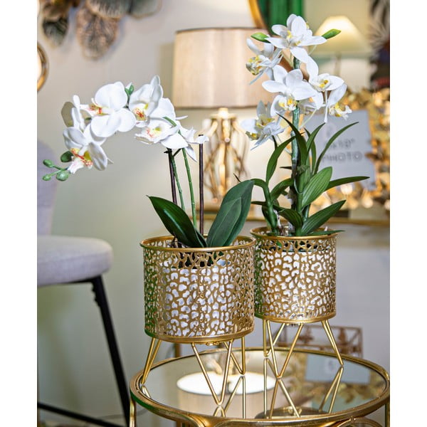 Metalowe kwietniki 2 szt. ø 16 cm (wysokość 20 cm) Piny – Mauro Ferretti-image-1