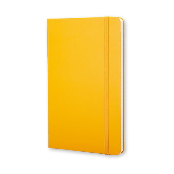 Notatnik Moleskine Hard 21x13 cm, żółty + strony w linię