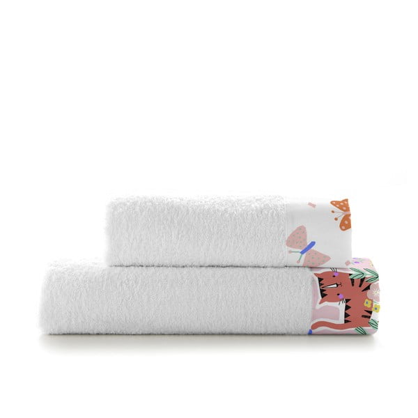 Zestaw 2 dziecięcych bawełnianych ręczników Moshi Moshi Meow