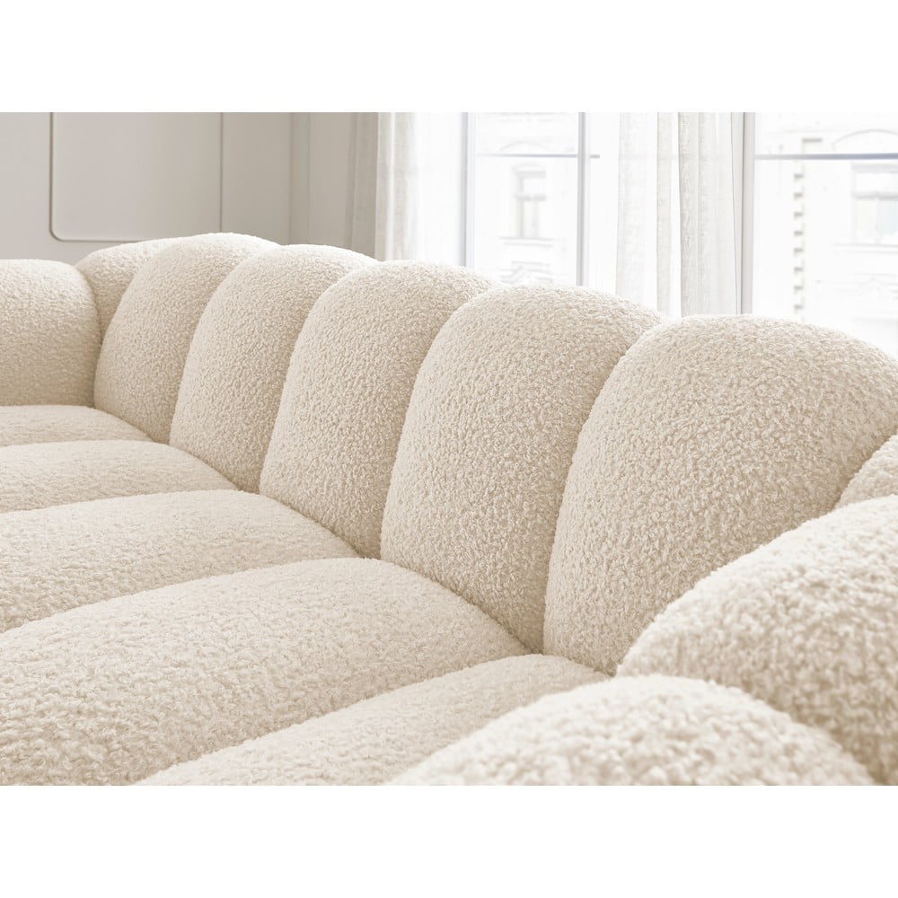 Beżowa sofa z materiału bouclé 232 cm Hippolyte – Bobochic Paris (zdjęcie 3)