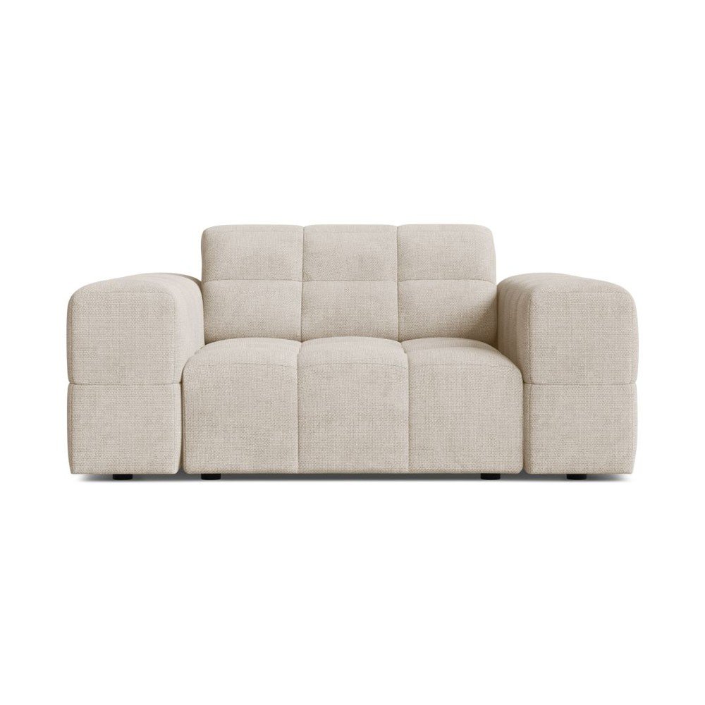 Kremowy fotel z tkaniny szenilowej Chicago – Cosmopolitan Design