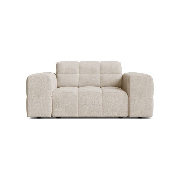 Kremowy fotel z tkaniny szenilowej Chicago – Cosmopolitan Design