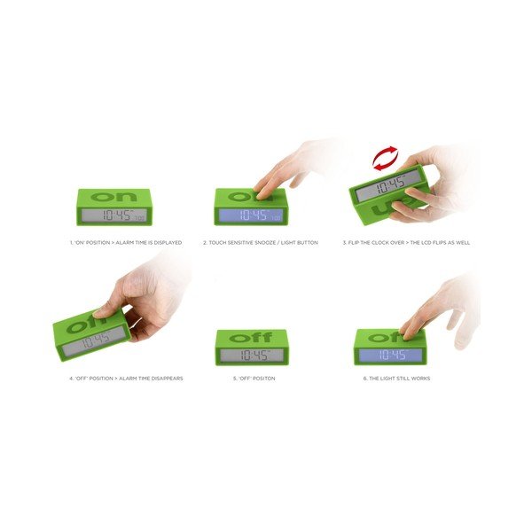 Budzik do obracania Flip, biały-image-2