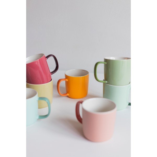 Pomarańczowy kubek new bone china 370 ml Mae – ONA-image-3