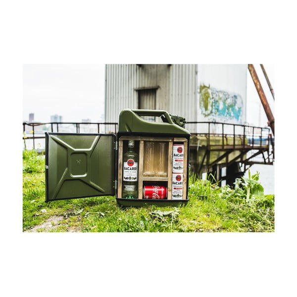 Zestaw zielonego baru w kształcie kanistra i 2 szklanek Designed By Man-image-4