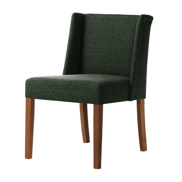 Zielone krzesło z ciemnobrązowymi nogami Ted Lapidus Maison Zeste