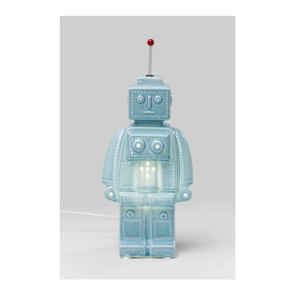 Niebieska lampa stołowa Kare Design Robot