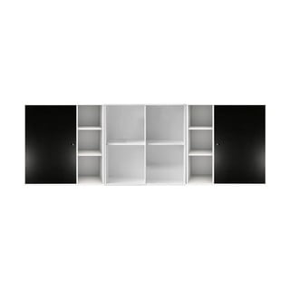 Czarno-biała komoda ścienna Hammel Mistral Kubus, 206 x 69 cm