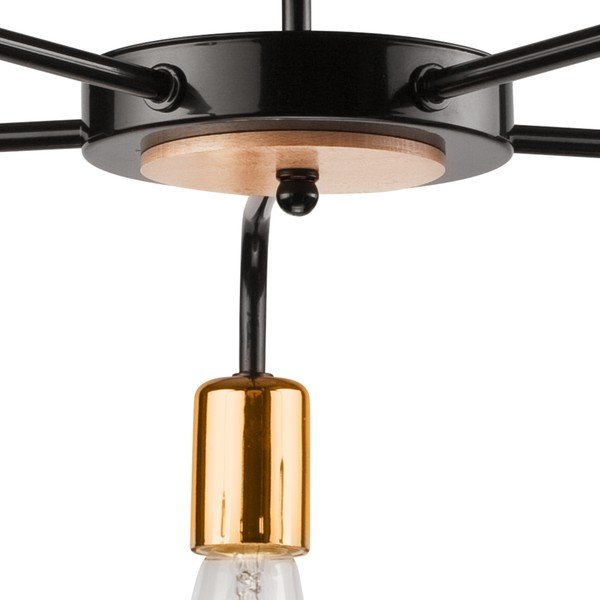 Czarna lampa wisząca z metalowym kloszem ø 45 cm Erica – LAMKUR-image-4