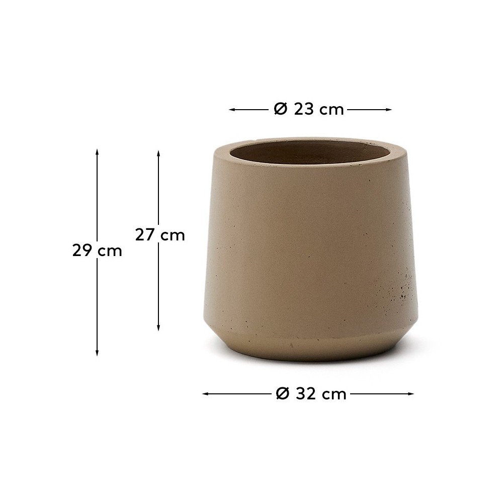 Betonowa osłonka na doniczkę ø 32 cm Calun – Kave Home (zdjęcie 6)