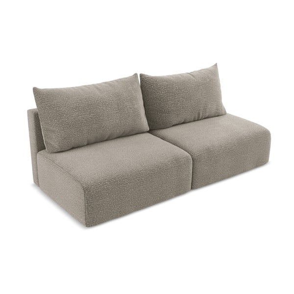 Beżowa rozkładana/ze schowkiem sofa 216 cm Kalena – Makamii-image-3