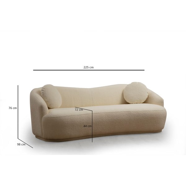 Kremowa sofa 225 cm Ancona – Artie-image-3