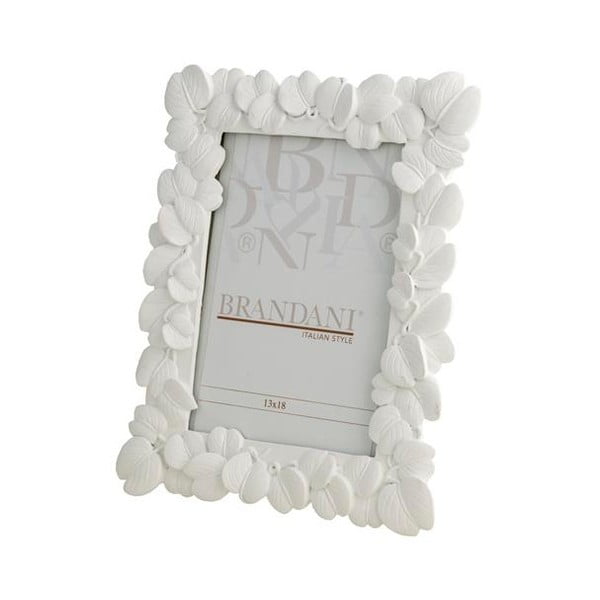 Biała ramka na zdjęcia Brandani Leaf, rozmiar zdjęcia 13x18 cm