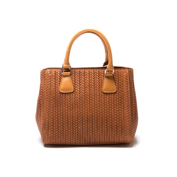 Torebka skórzana Bow Cognac-image-2