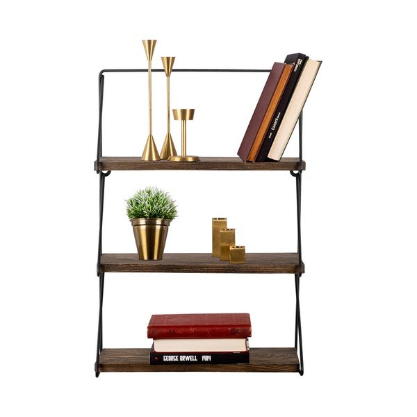 Wielopoziomowa półka z litego drewna świerkowego 40 cm Violaceae – Kalune Design-image-2