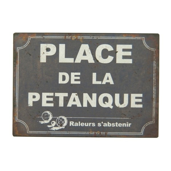 Tabliczka z blachy Antic Line Place De La Pétangue
