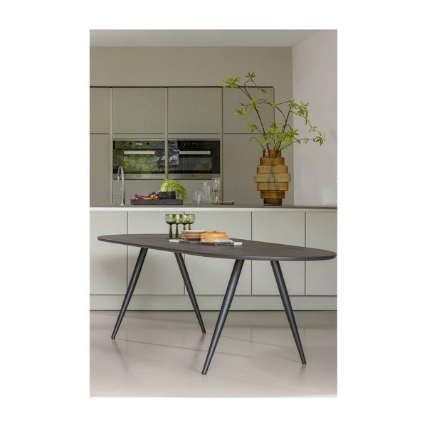 Stół z blatem z drewna dębowego 90x220 cm Tablo – WOOOD-image-1