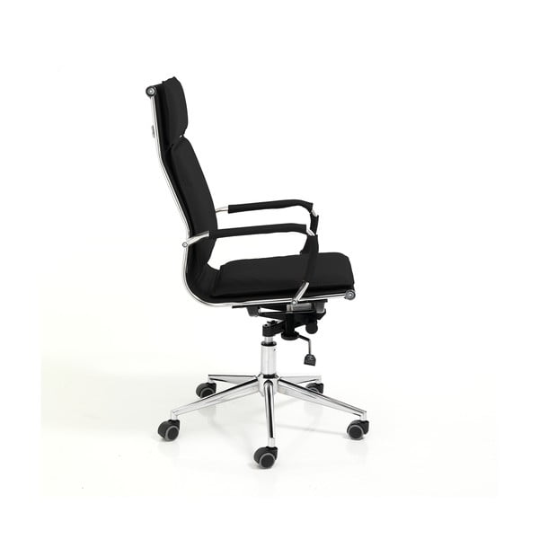 Czarne krzesło biurowe z imitacji skóry Premier – Tomasucci-image-3