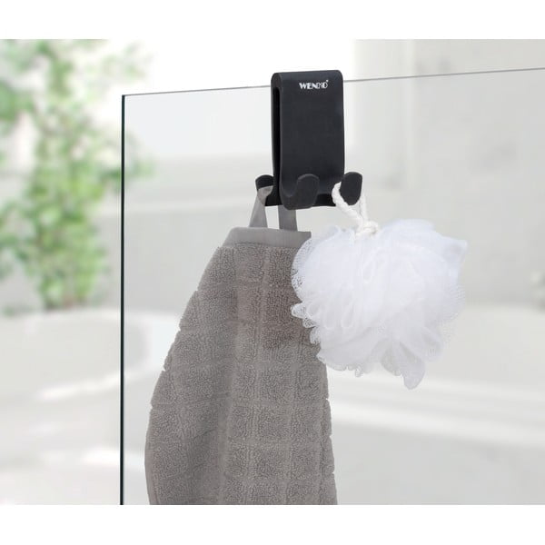 Czarny silikonowy wieszak dwustronny Wenko Verna-image-1