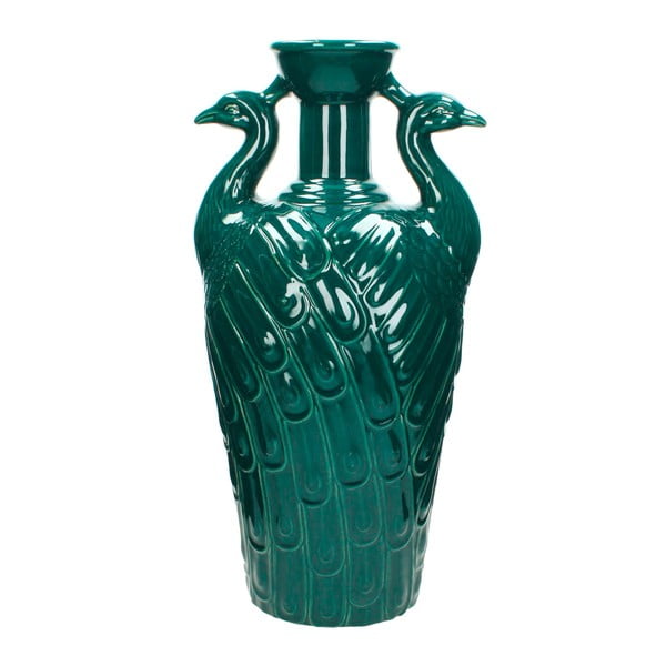 Zielony wazon ceramiczny HF Living Studio, 22,5x45,4 cm