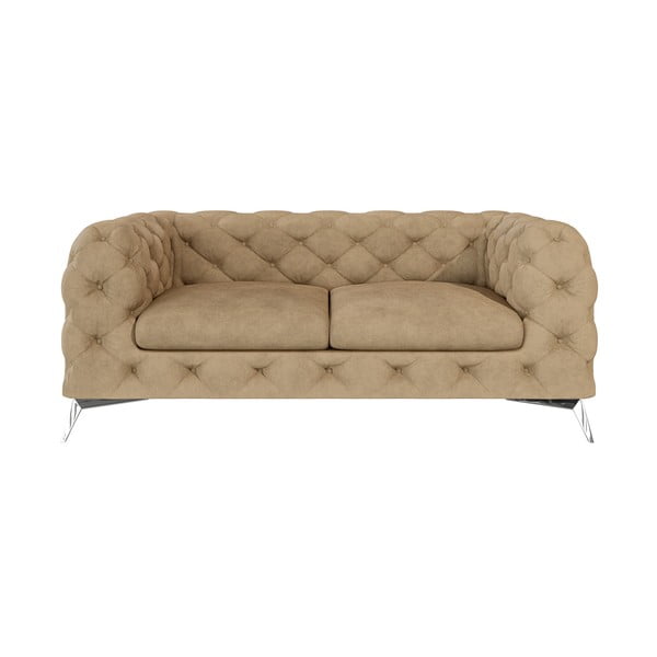 Jasnobrązowa aksamitna sofa 185 cm Chelsea – Ropez