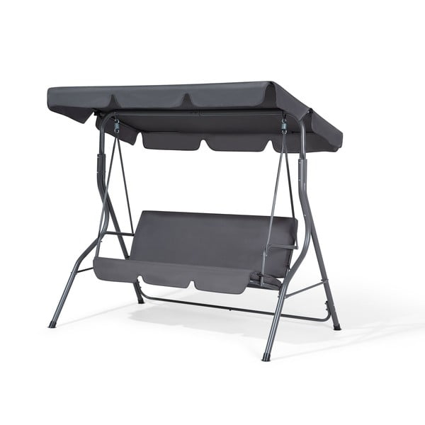 Szara 3-osobowa ławka ogrodowa Monobeli Line