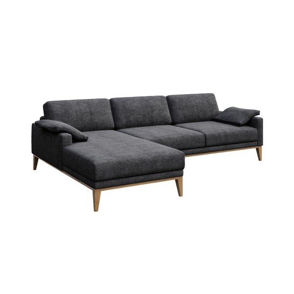 Ciemnoszara sofa z szezlongiem po lewej stronie MESONICA Musso-image-2
