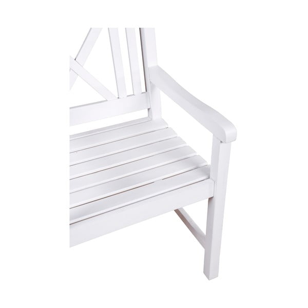 Biały drewniany fotel ogrodowy Malmö – Garden Pleasure-image-1